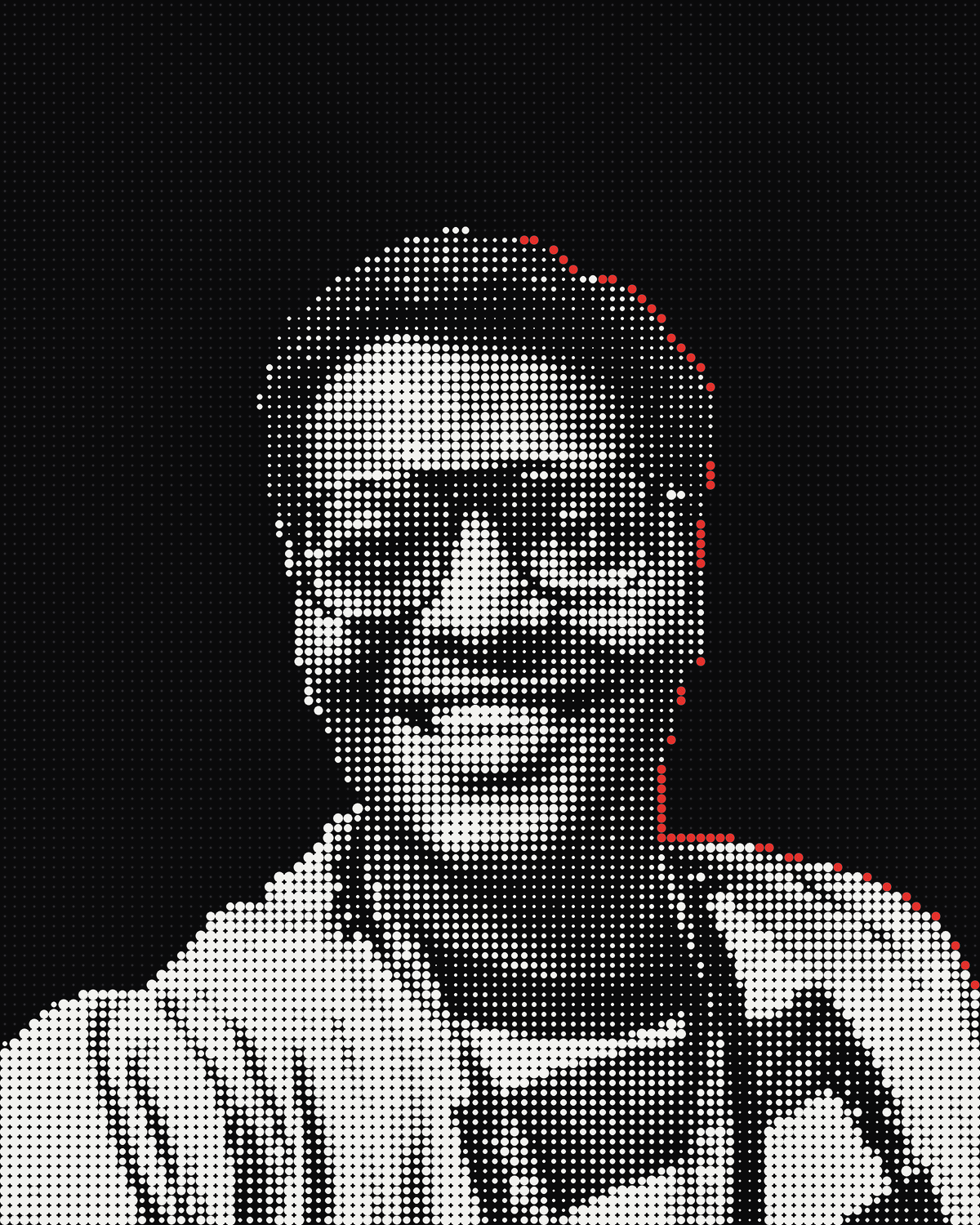 Dot-matrix portrait of Chaitanya Deshpande